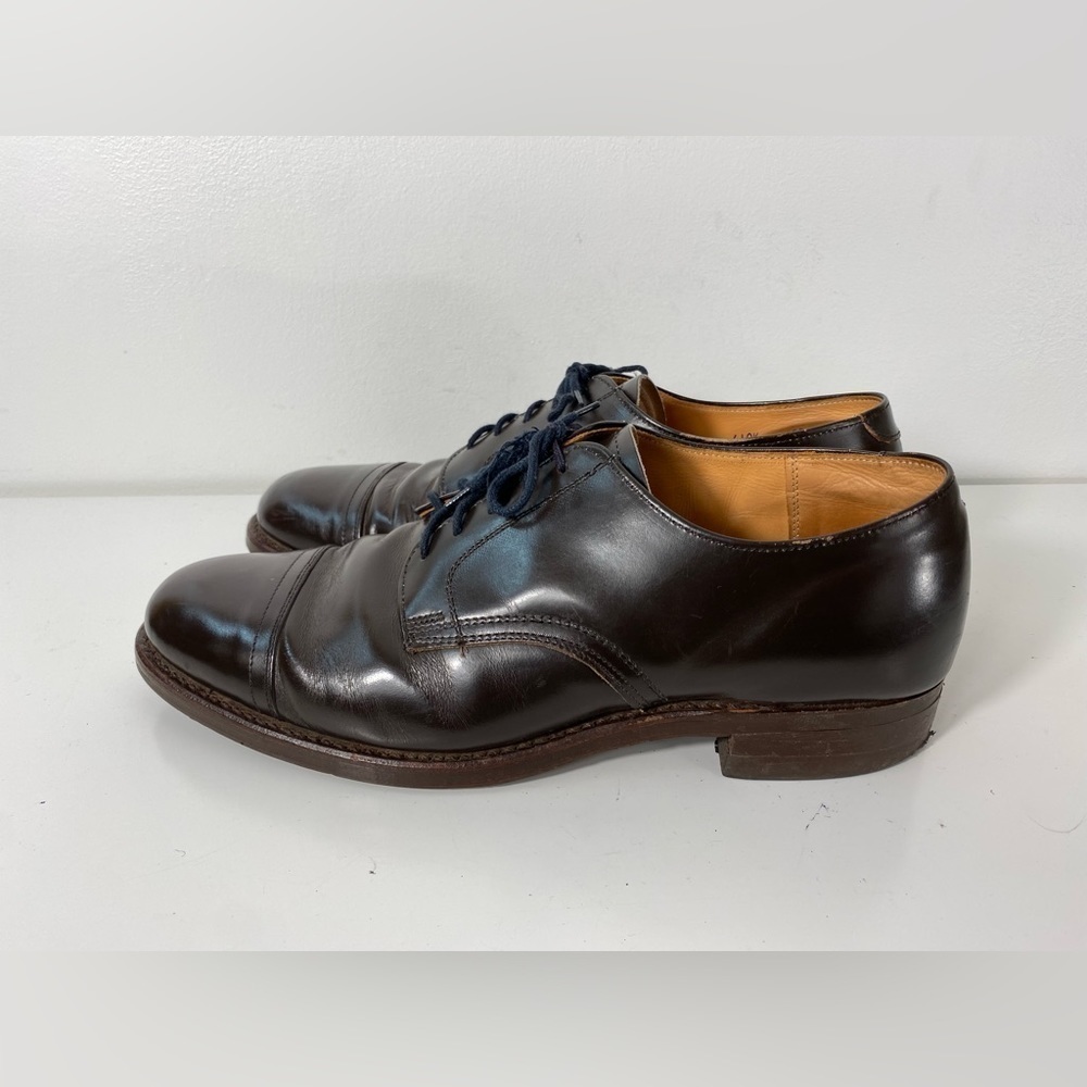 Boulet Mens Shoe Size 10.5 Derby Cap Toe Leather Dress Shoes Brown Canada Made